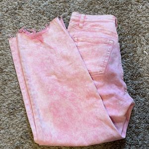 Highest rise straight leg pink pants